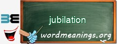 WordMeaning blackboard for jubilation